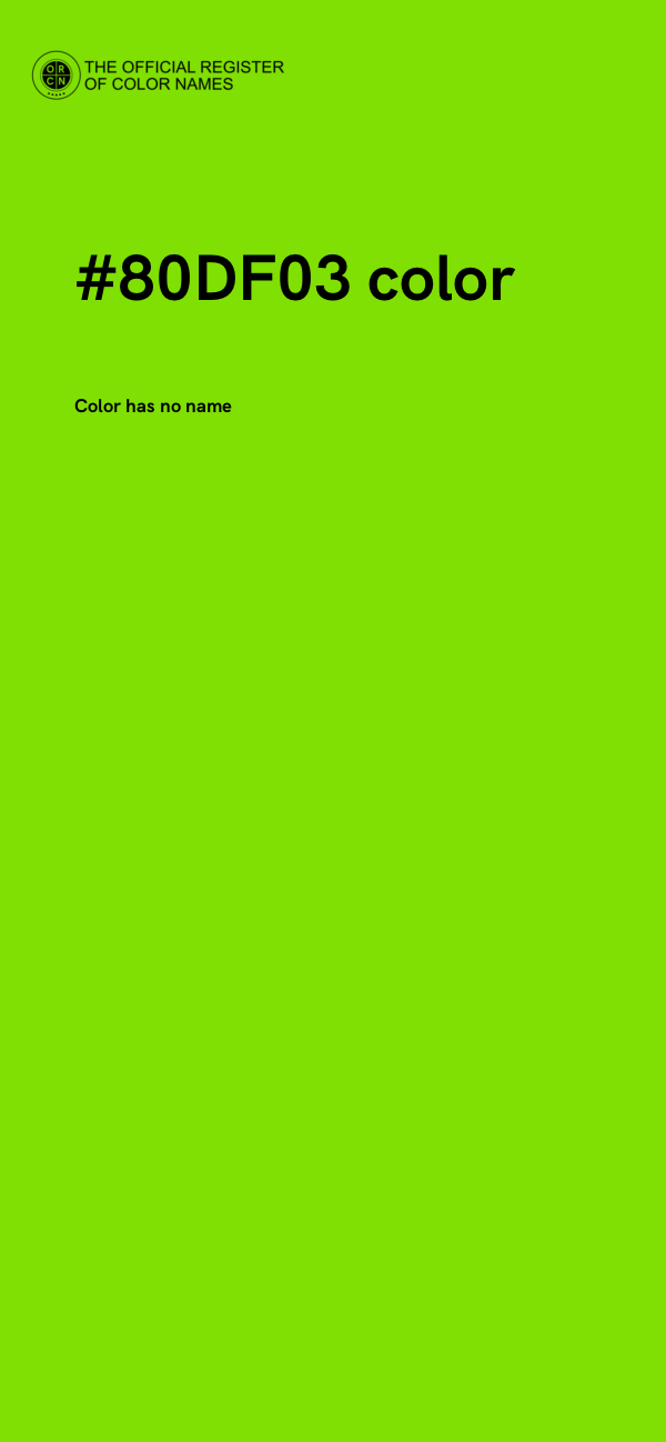 #80DF03 color image
