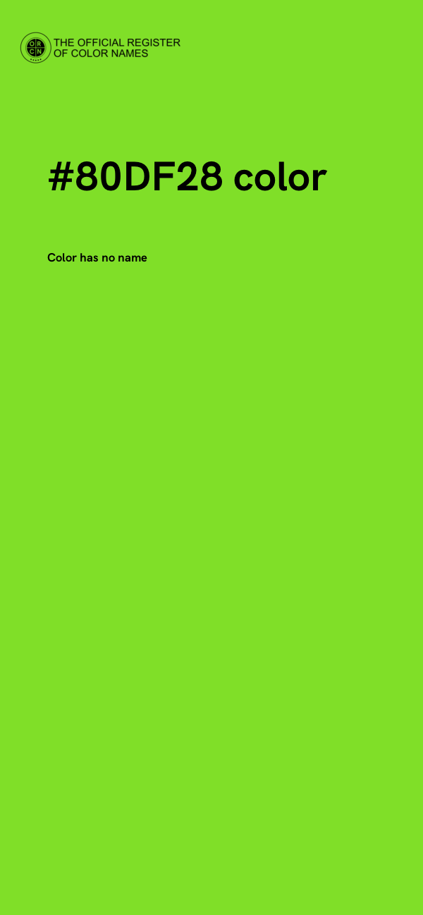 #80DF28 color image