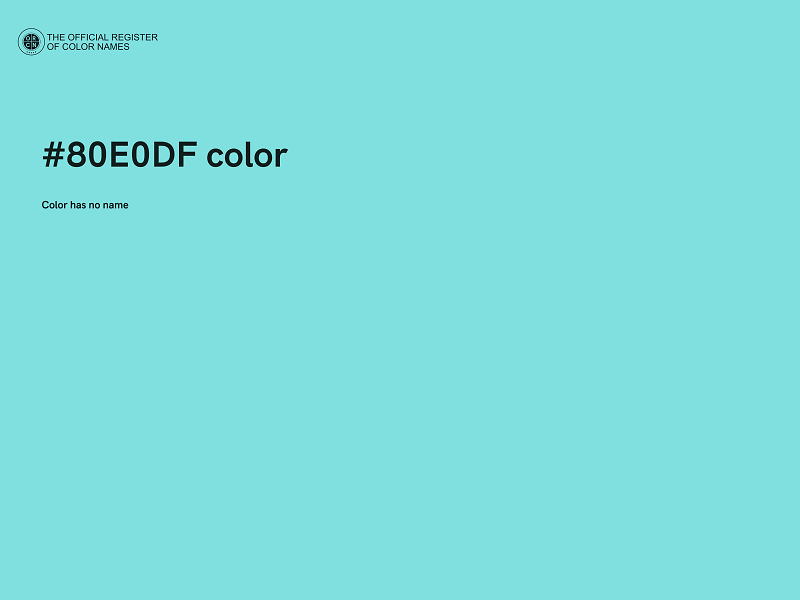 #80E0DF color image