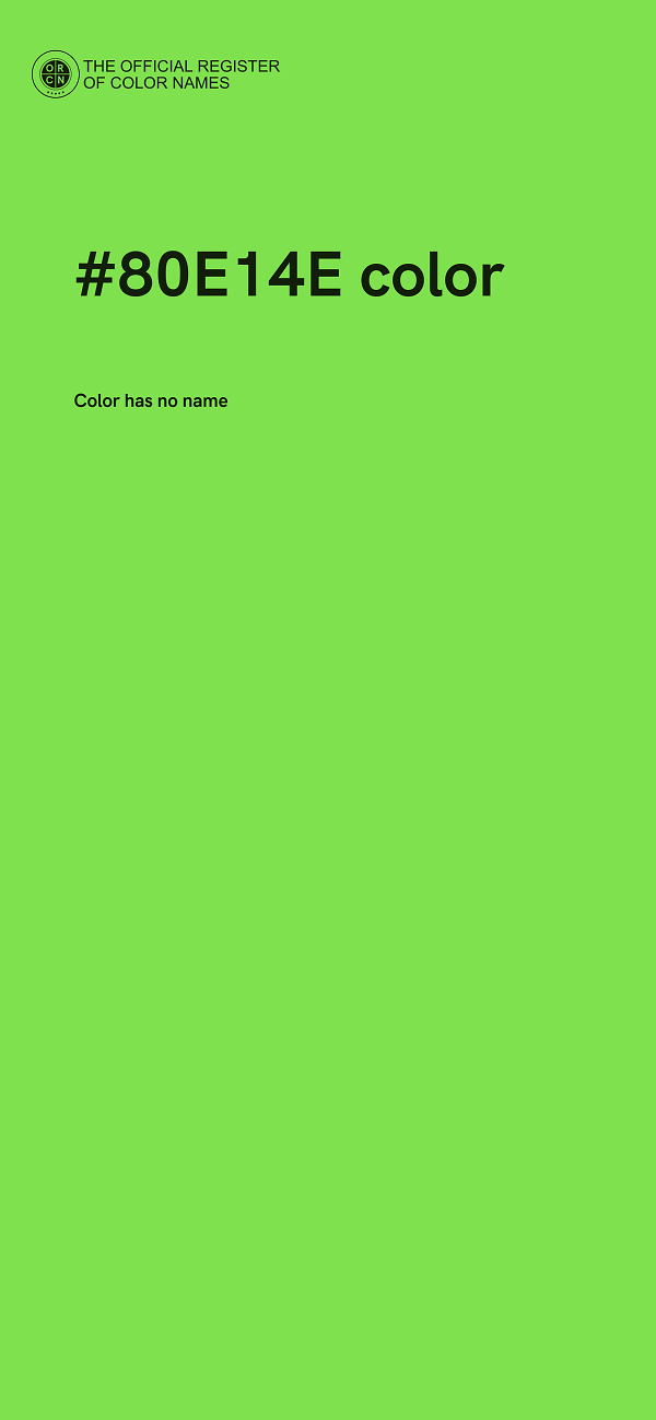 #80E14E color image