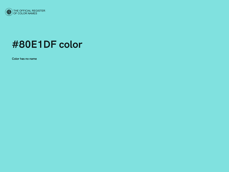 #80E1DF color image