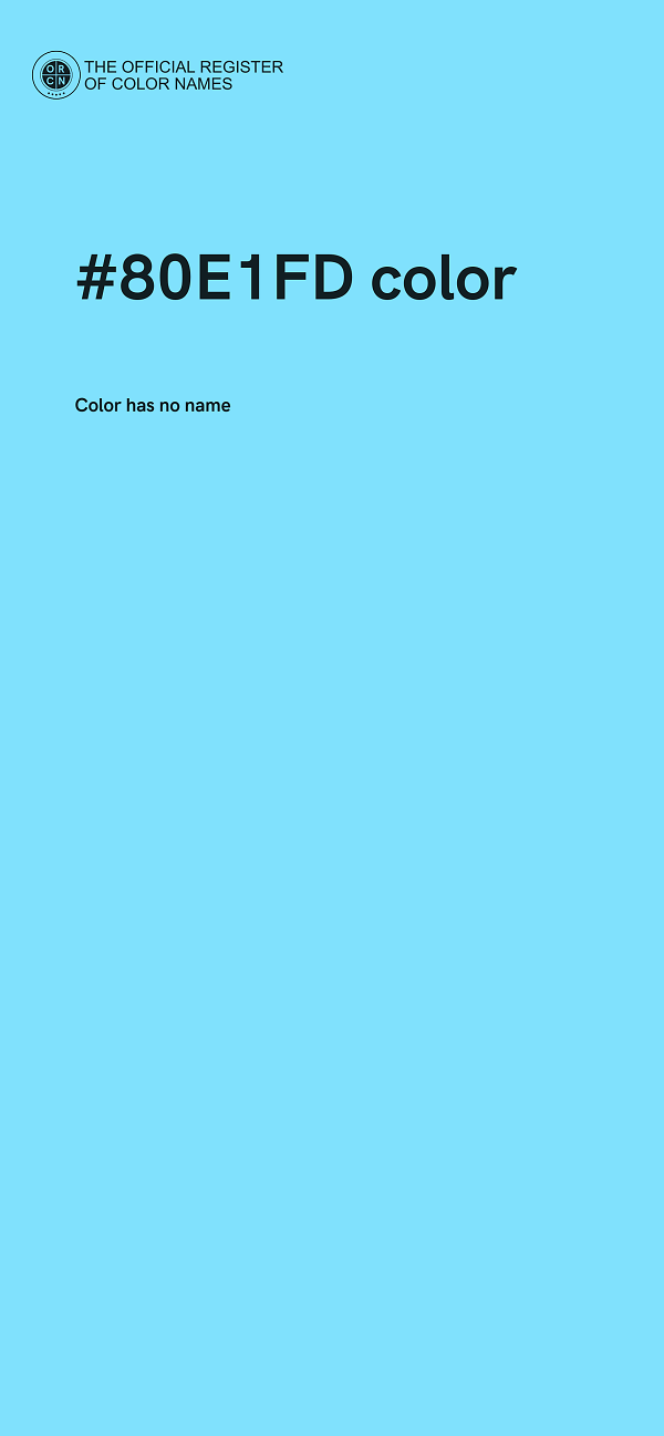 #80E1FD color image