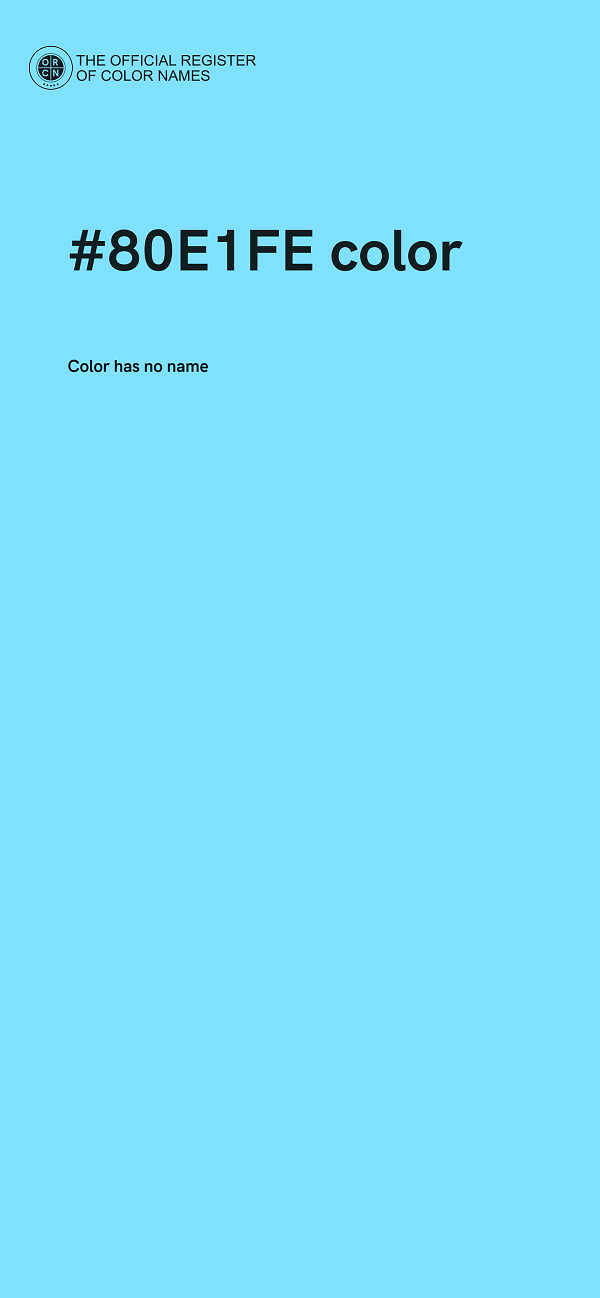 #80E1FE color image