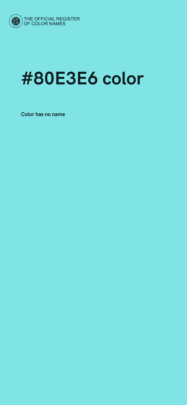 #80E3E6 color image
