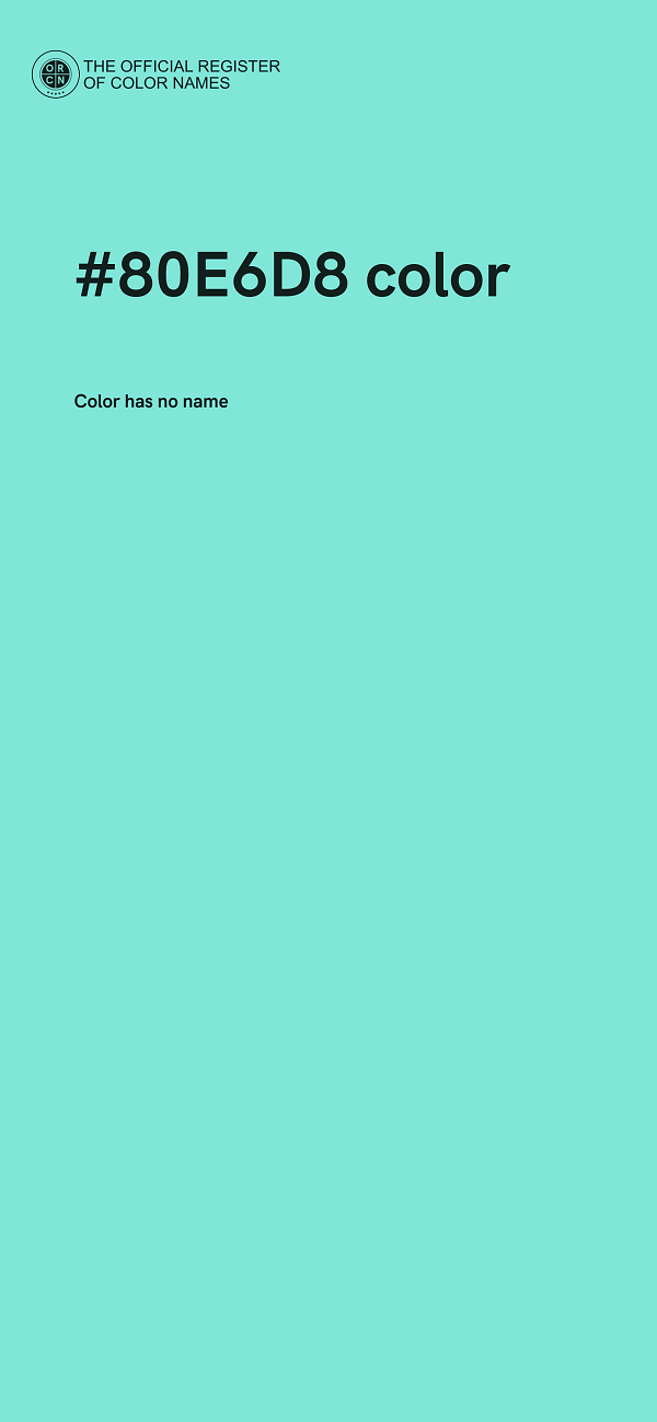 #80E6D8 color image