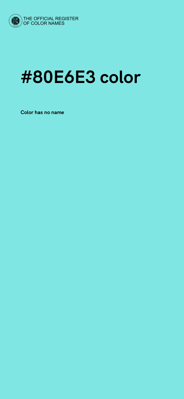 #80E6E3 color image