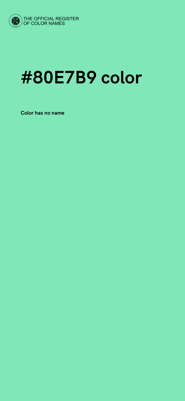 #80E7B9 color image