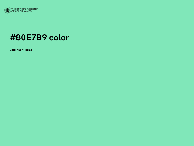#80E7B9 color image