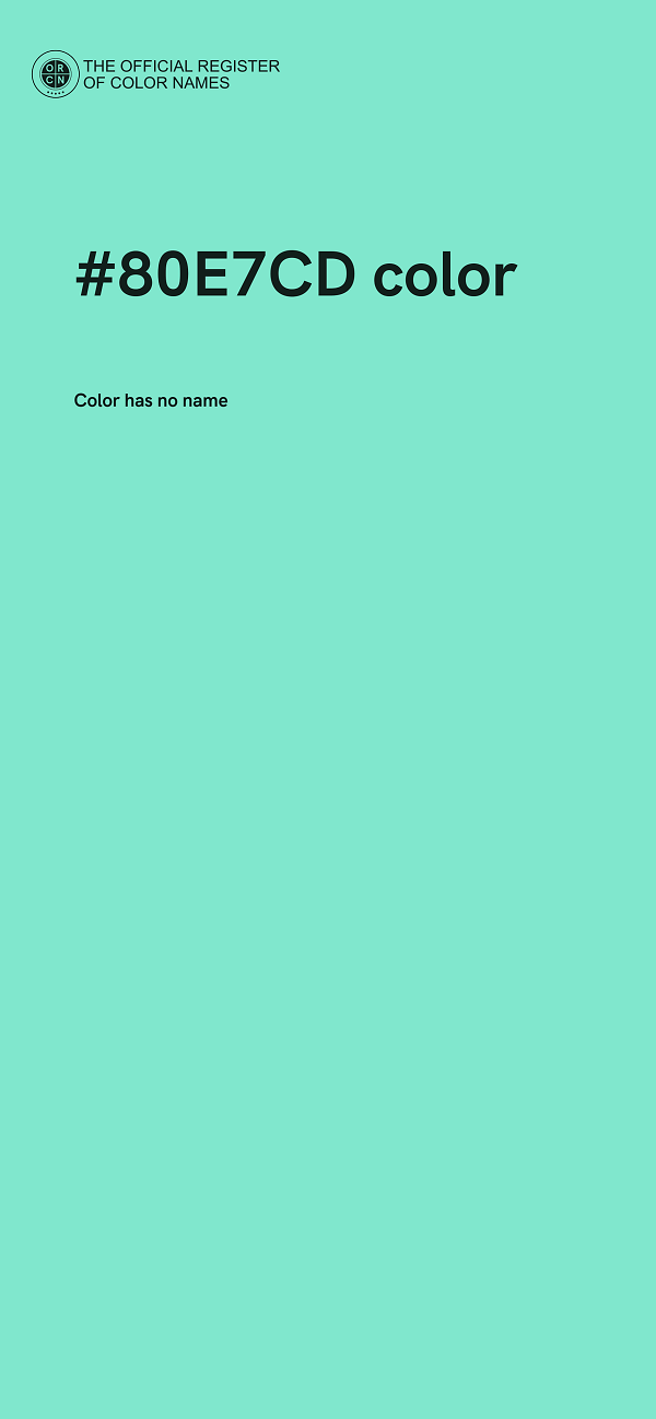 #80E7CD color image