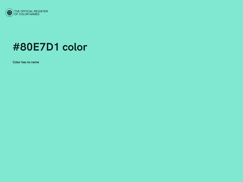 #80E7D1 color image