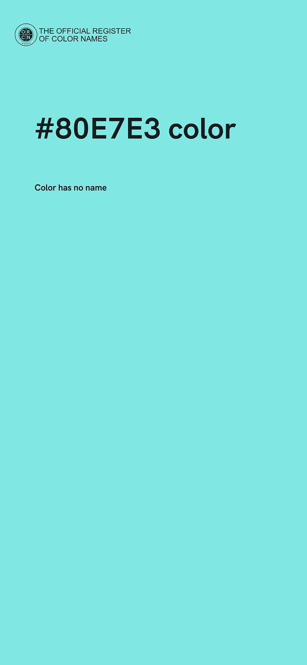 #80E7E3 color image