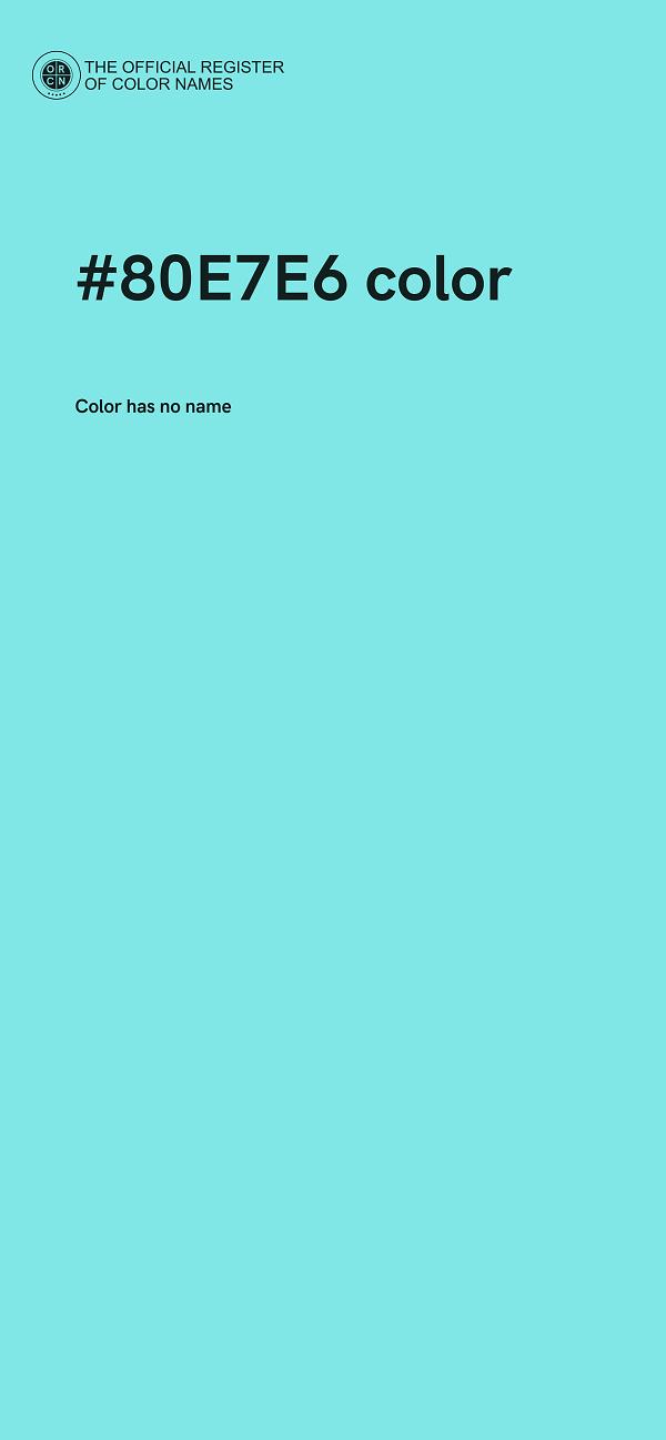 #80E7E6 color image
