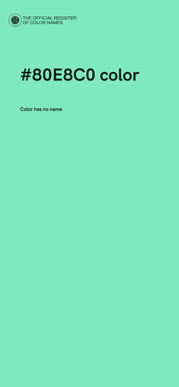 #80E8C0 color image