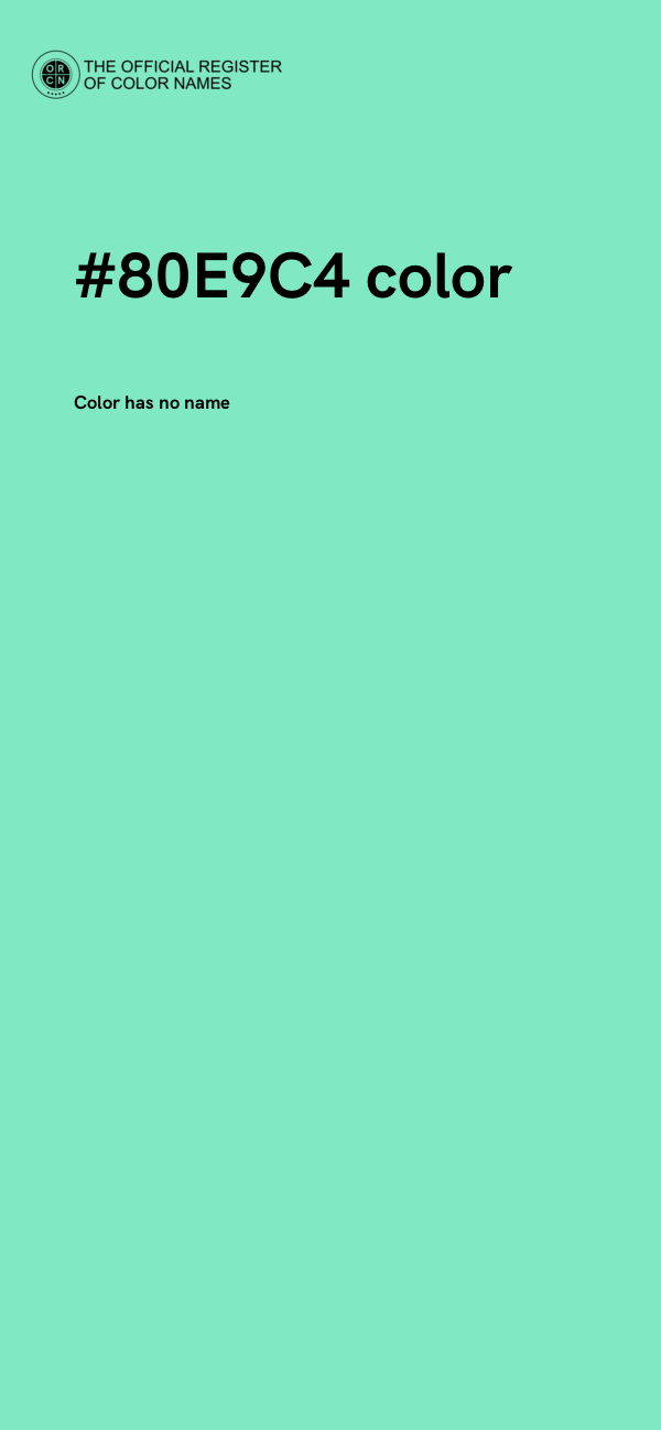 #80E9C4 color image