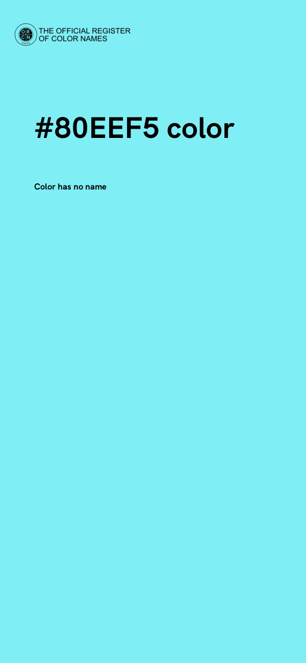 #80EEF5 color image