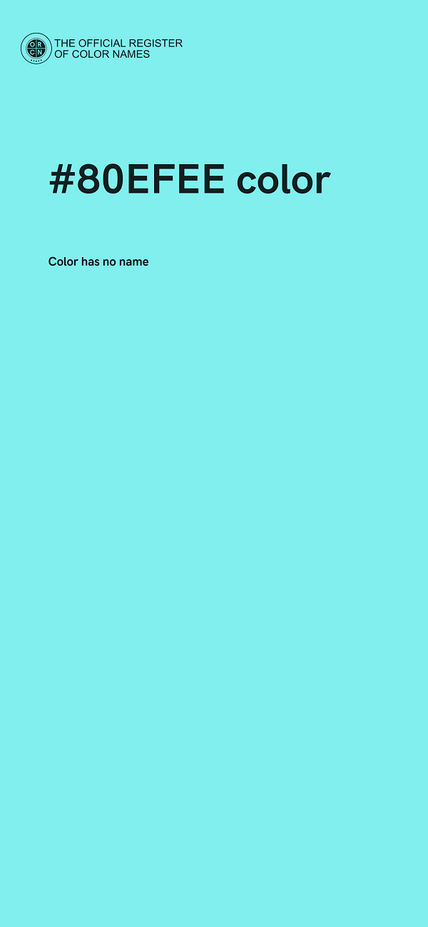 #80EFEE color image