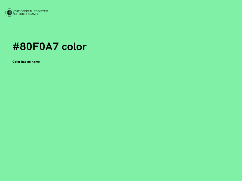 #80F0A7 color image