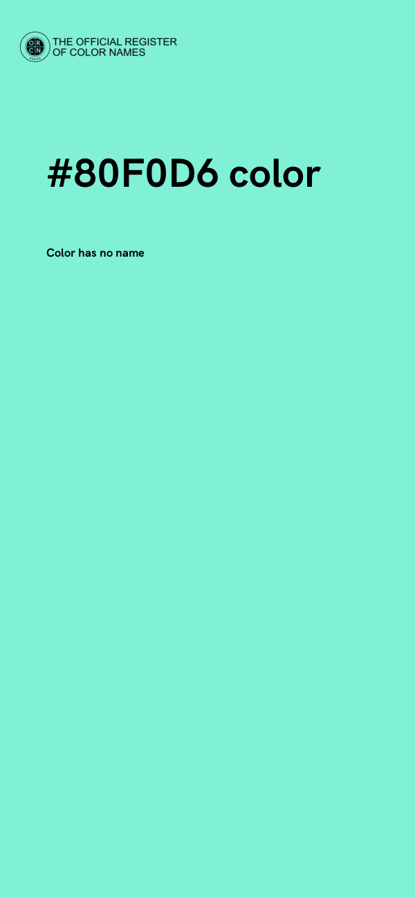 #80F0D6 color image