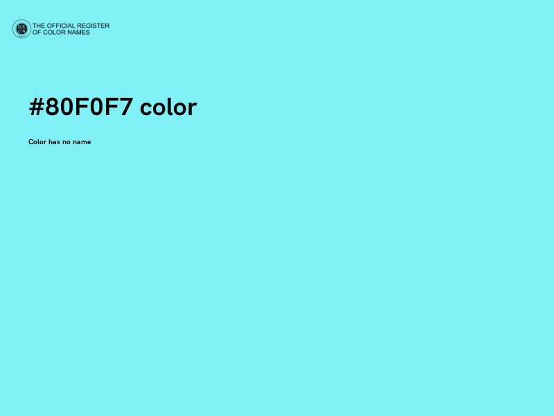 #80F0F7 color image