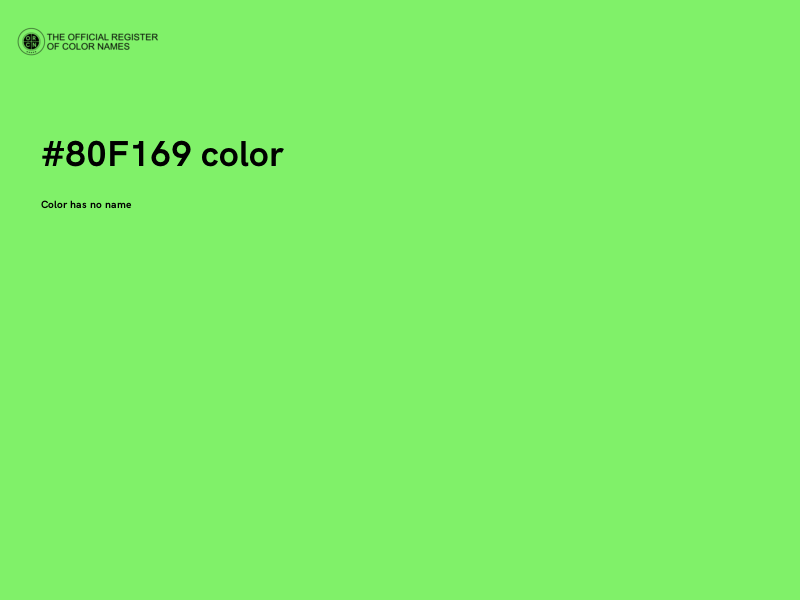 #80F169 color image