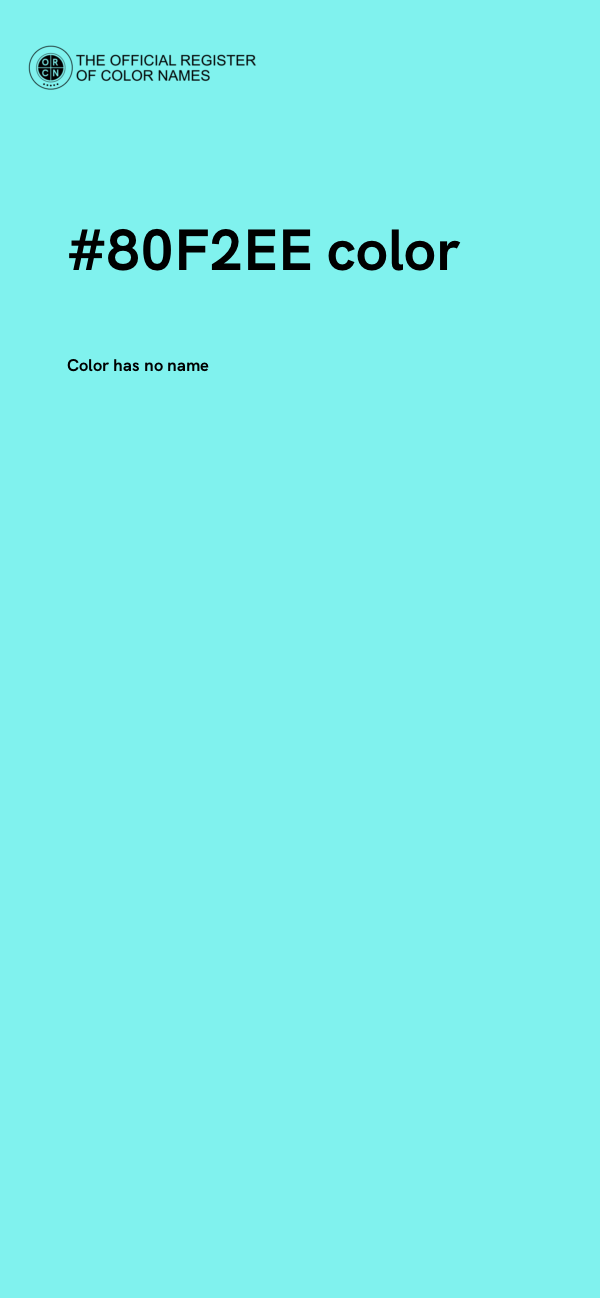 #80F2EE color image