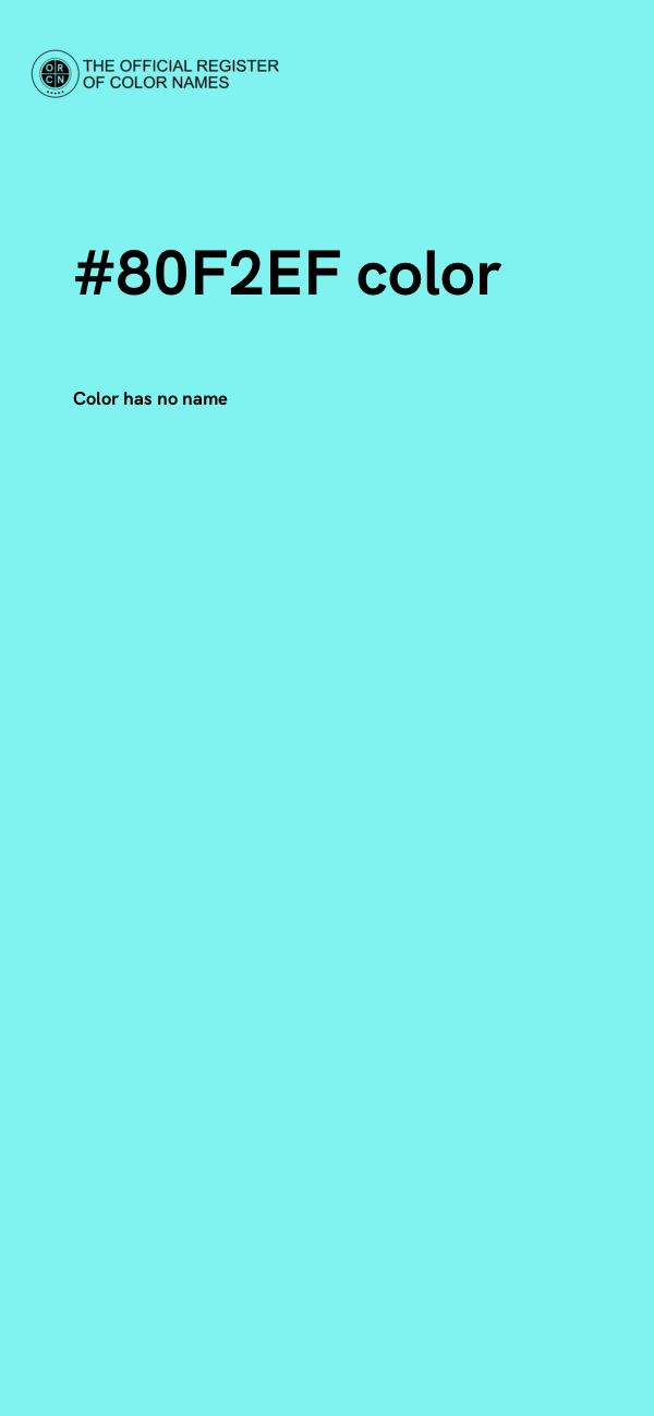 #80F2EF color image