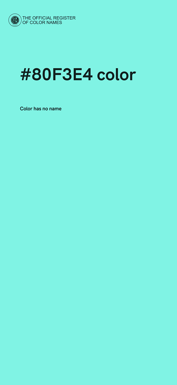 #80F3E4 color image