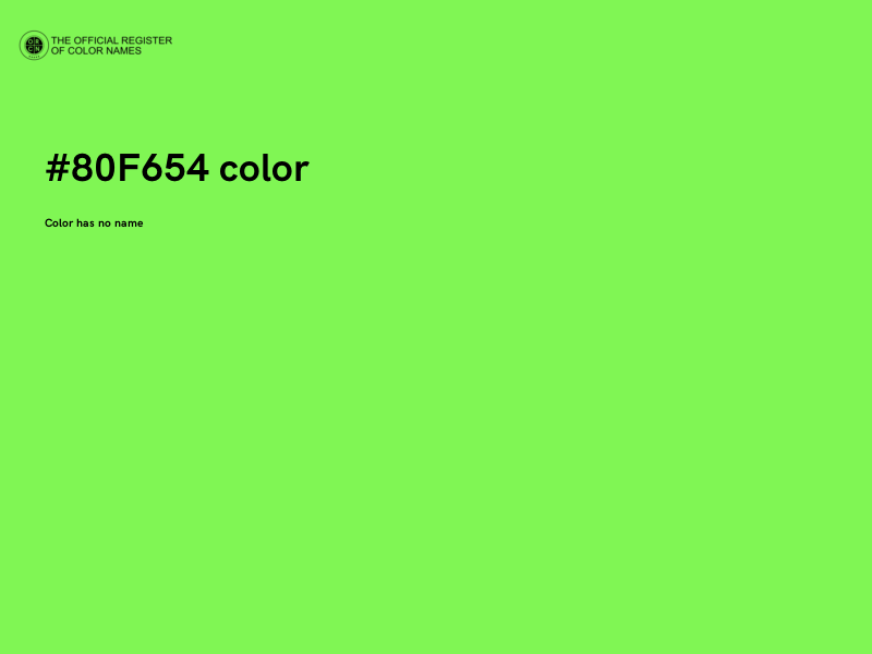 #80F654 color image