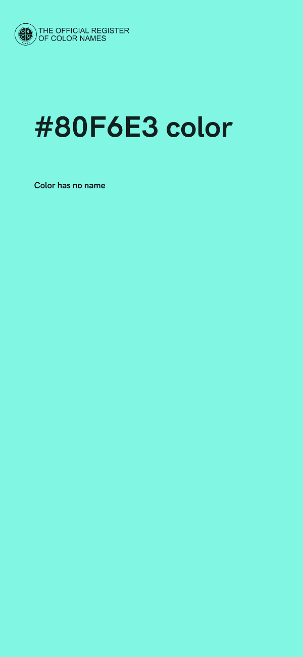 #80F6E3 color image