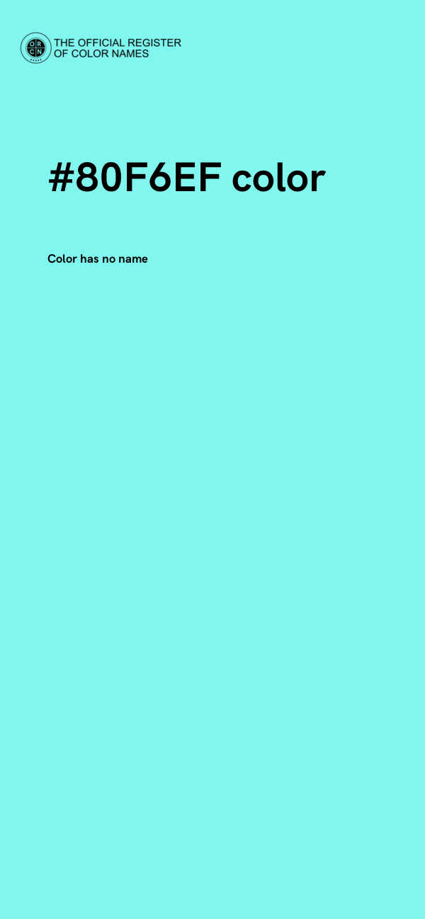 #80F6EF color image