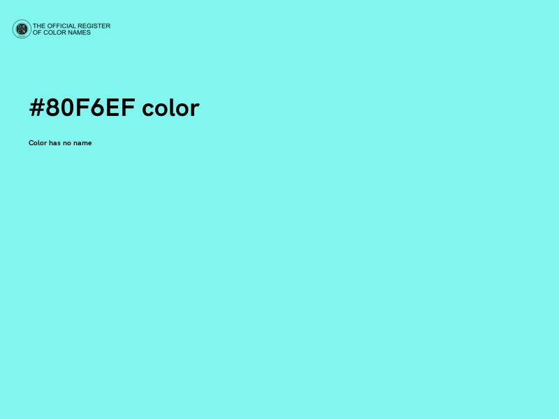 #80F6EF color image