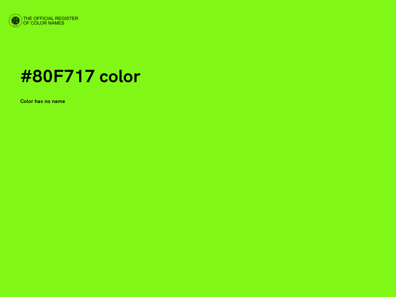 #80F717 color image