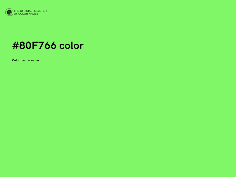 #80F766 color image