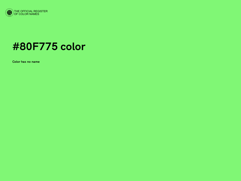 #80F775 color image