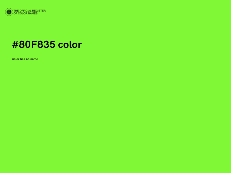 #80F835 color image