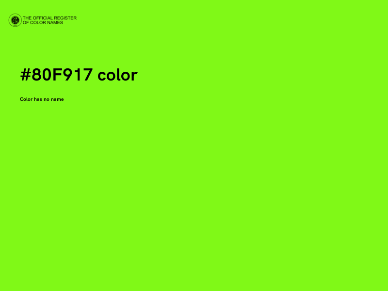 #80F917 color image