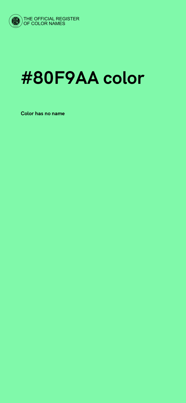 #80F9AA color image
