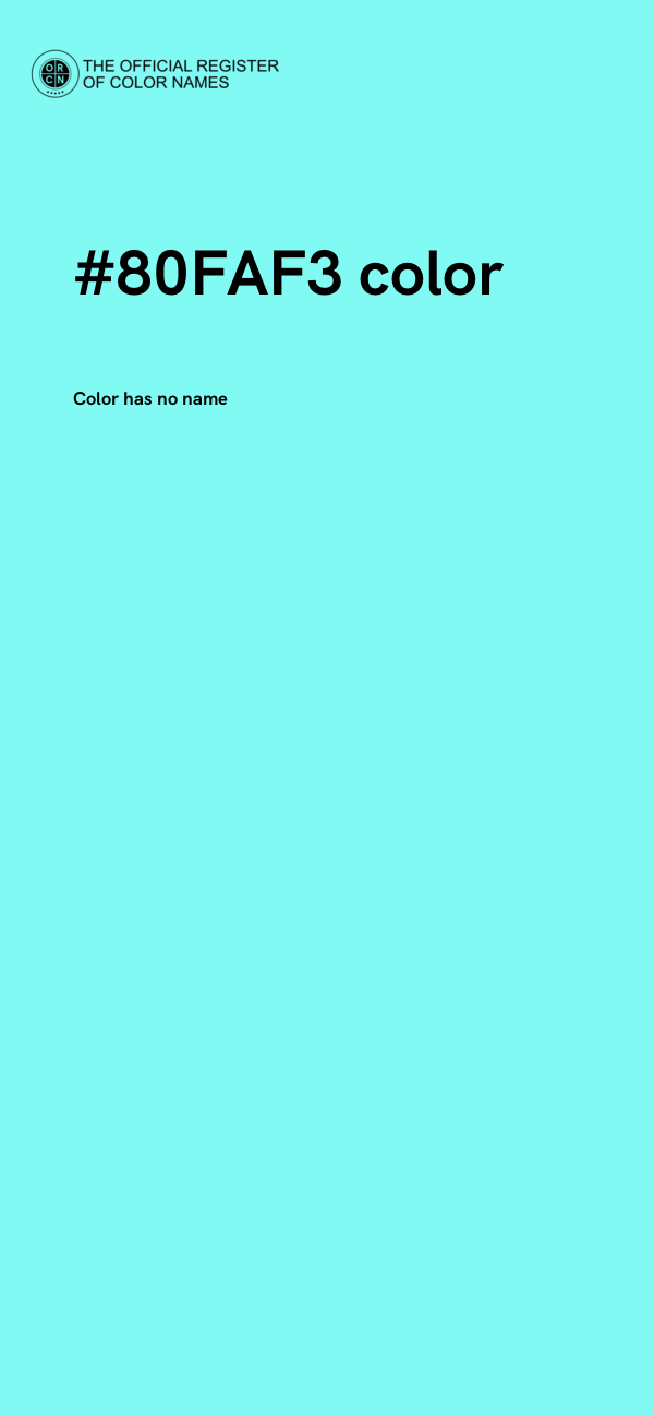 #80FAF3 color image