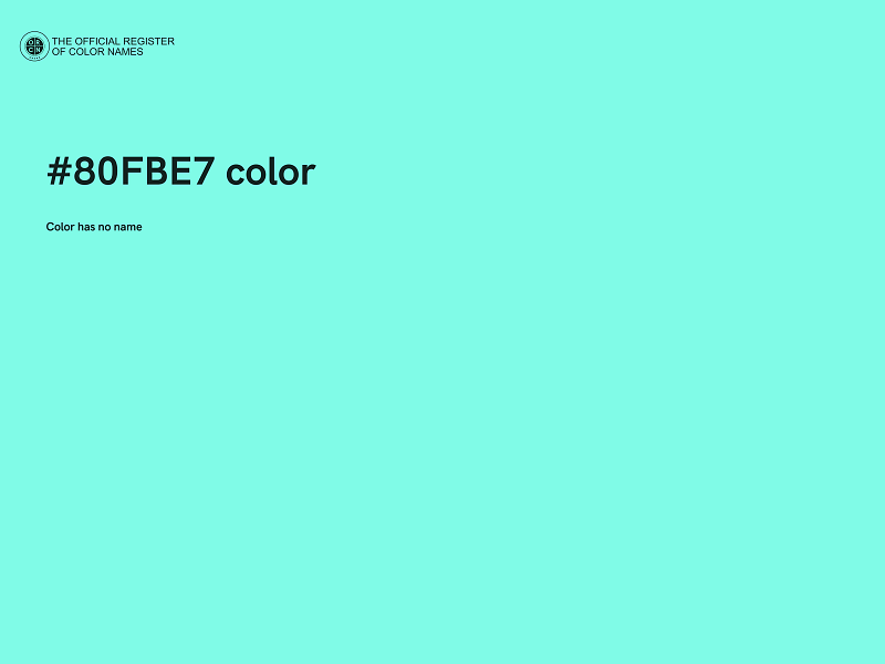 #80FBE7 color image