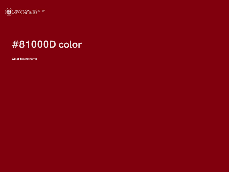 #81000D color image