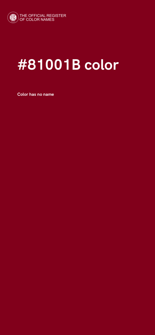 #81001B color image