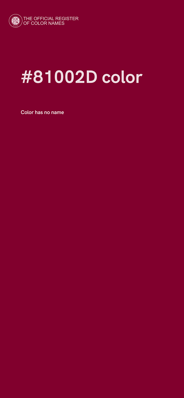 #81002D color image
