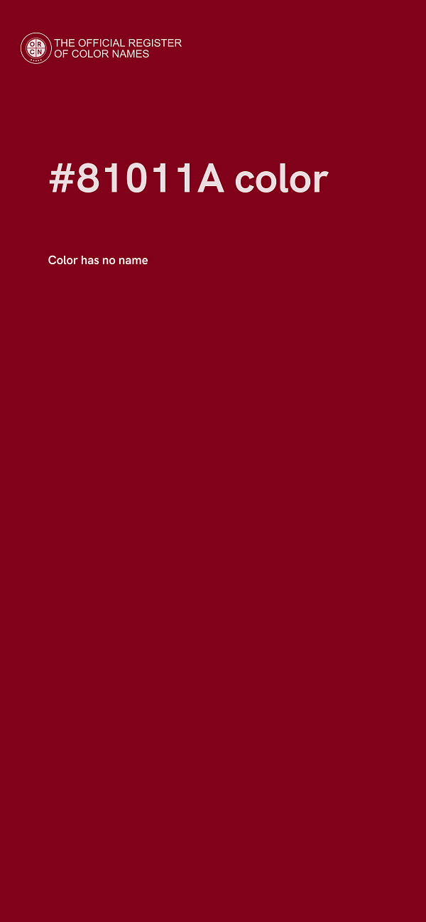 #81011A color image