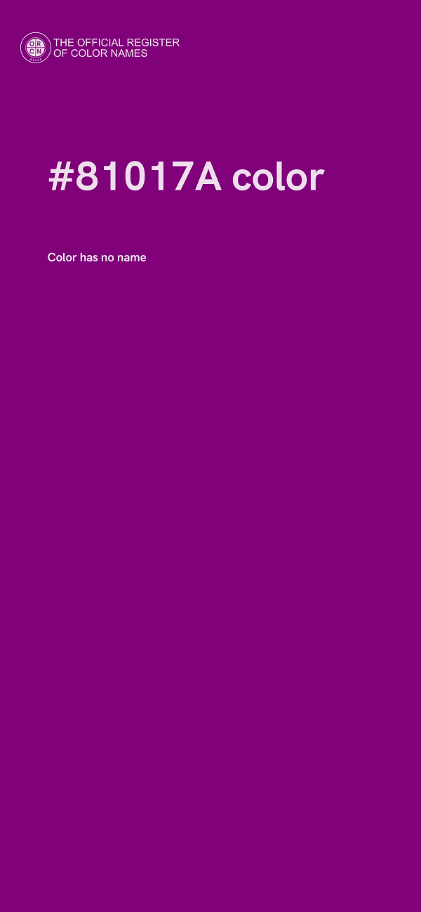 #81017A color image