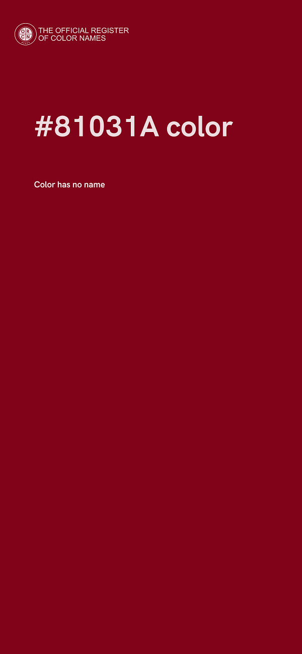 #81031A color image