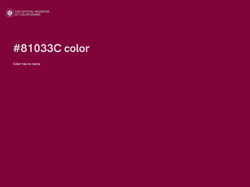 #81033C color image
