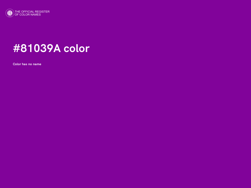 #81039A color image