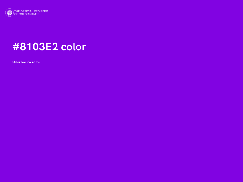 #8103E2 color image