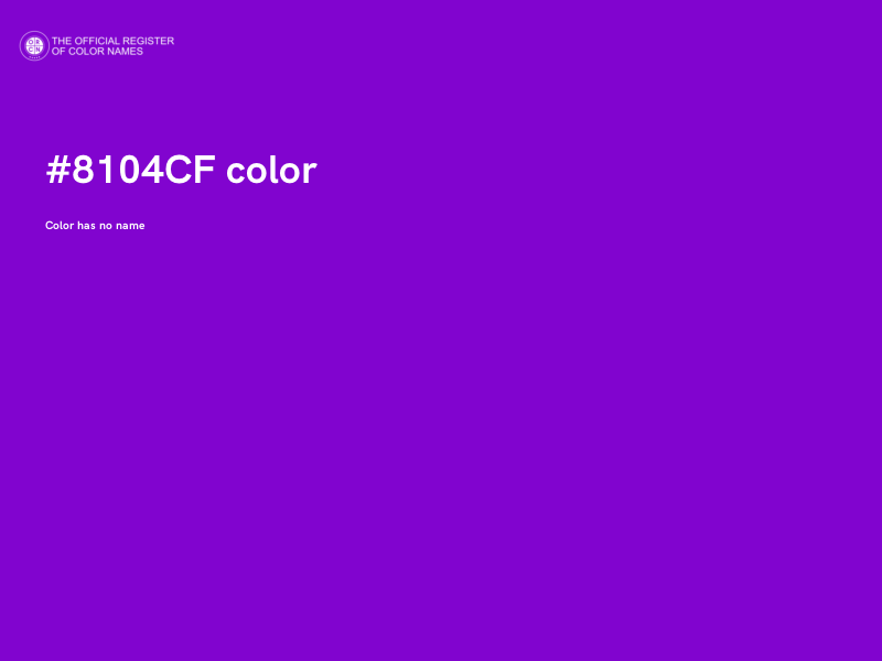 #8104CF color image