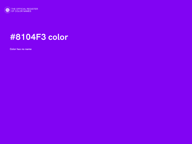 #8104F3 color image